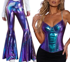 Metallic Blue Disco 2-Piece